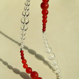 Sunlit Glow Gradient Red Agate Necklace-Gembea Jewelry
