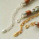 Woven Cord Hammered Gold Sun Pendant Necklace-Gembea Jewelry