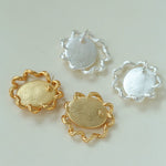 Sun Glow Bold Elegant Gold Silver Stud Earrings gembea jewelry
