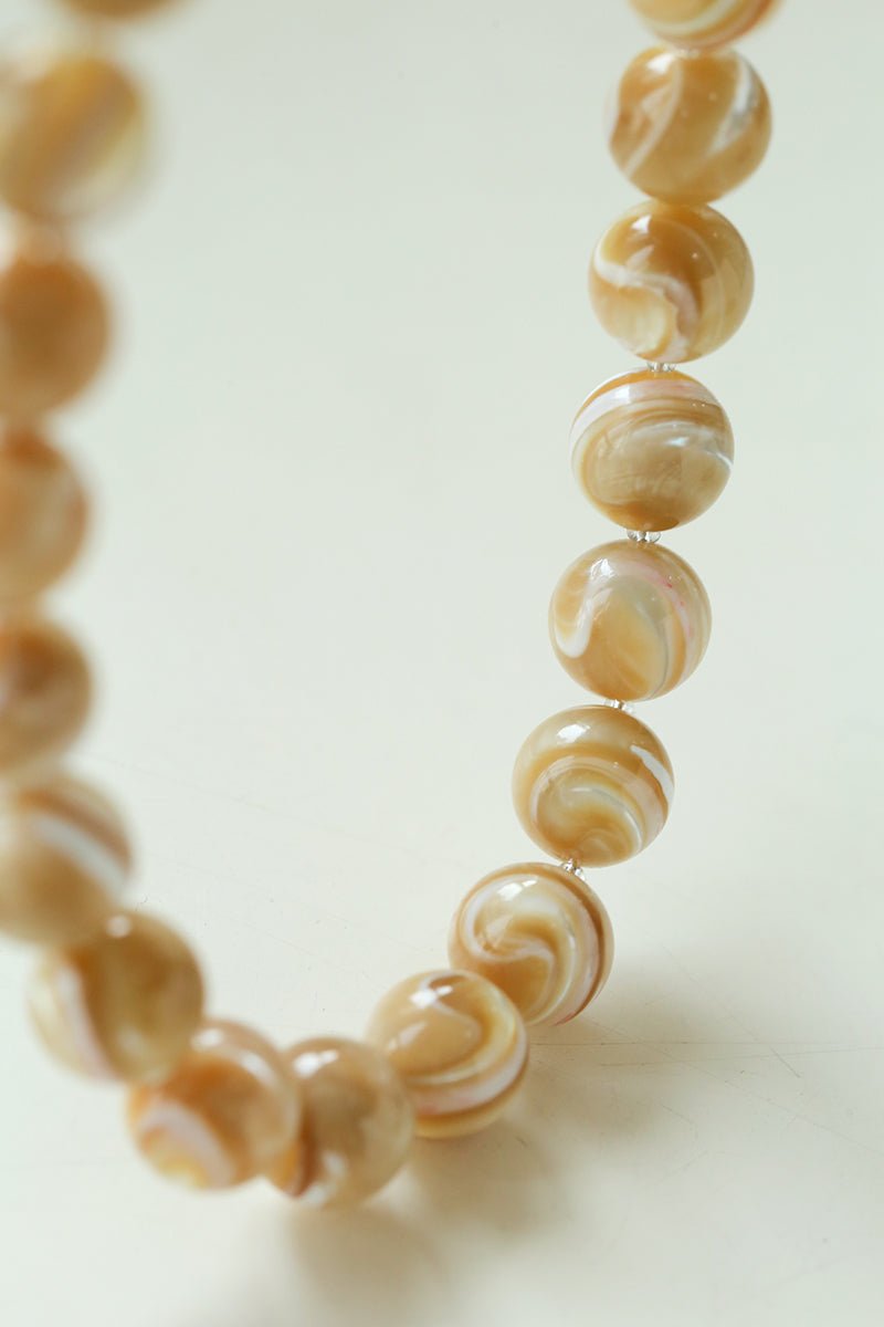 Sun Golden Conch Shell Bead Necklace gembea jewelry