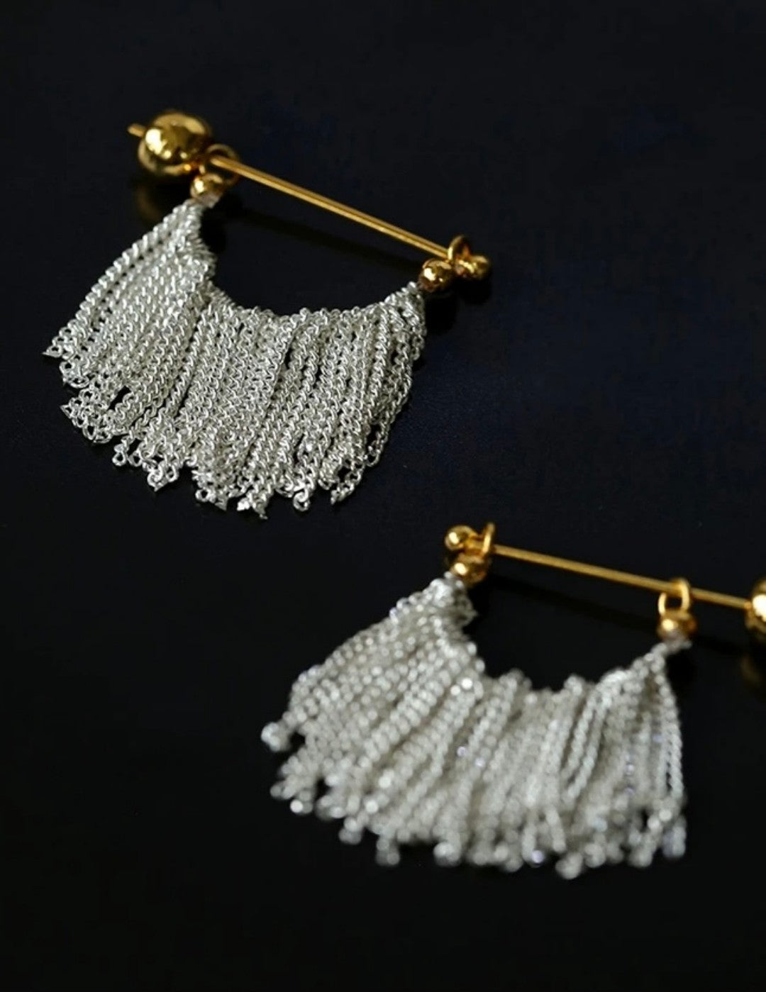 Bright Galaxy Waterfall Tassel Earrings 