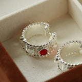Tribal Totem Gemstone Gold Silver Hoop Earrings gembea jewelry