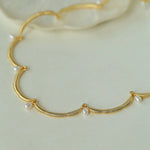 Lace-trimmed Pearl Necklace-Gembea jewelry