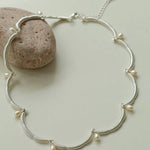 Lace-trimmed Pearl Necklace-Gembea jewelry