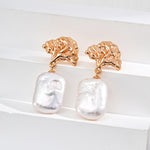 Vintage Baroque Pearl Drop Earrings