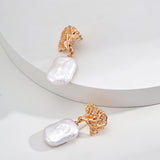 Vintage Baroque Pearl Drop Earrings