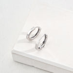 Simple 925 Sterling Silver Small Hoop Earrings