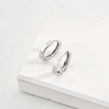 Simple 925 Sterling Silver Small Hoop Earrings