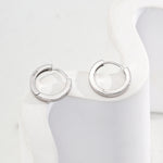 Simple 925 Sterling Silver Small Hoop Earrings