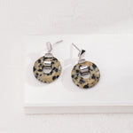 Elegant Round Spotted Tiger Eye Earrings