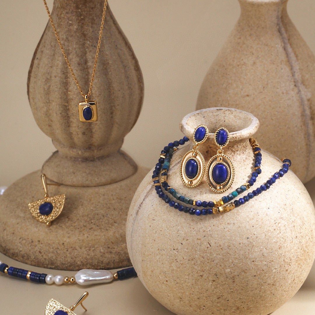 Featuring vibrant pieces crafted from exquisite natural gemstones. Each item highlights the unique colors and textures of stones. Perfect for adding a pop of color and elegance to your look, this collection offers both bold statement pieces and delicate accents for every occasion.