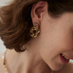 Glossy 18K Gold Earrings