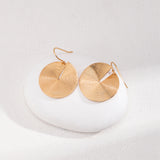 Round 18K Gold Vintage Gold Fan Earrings