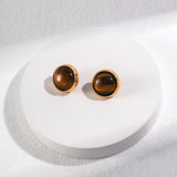 Cat's Eye Effect of the Tiger's Eye Earrings