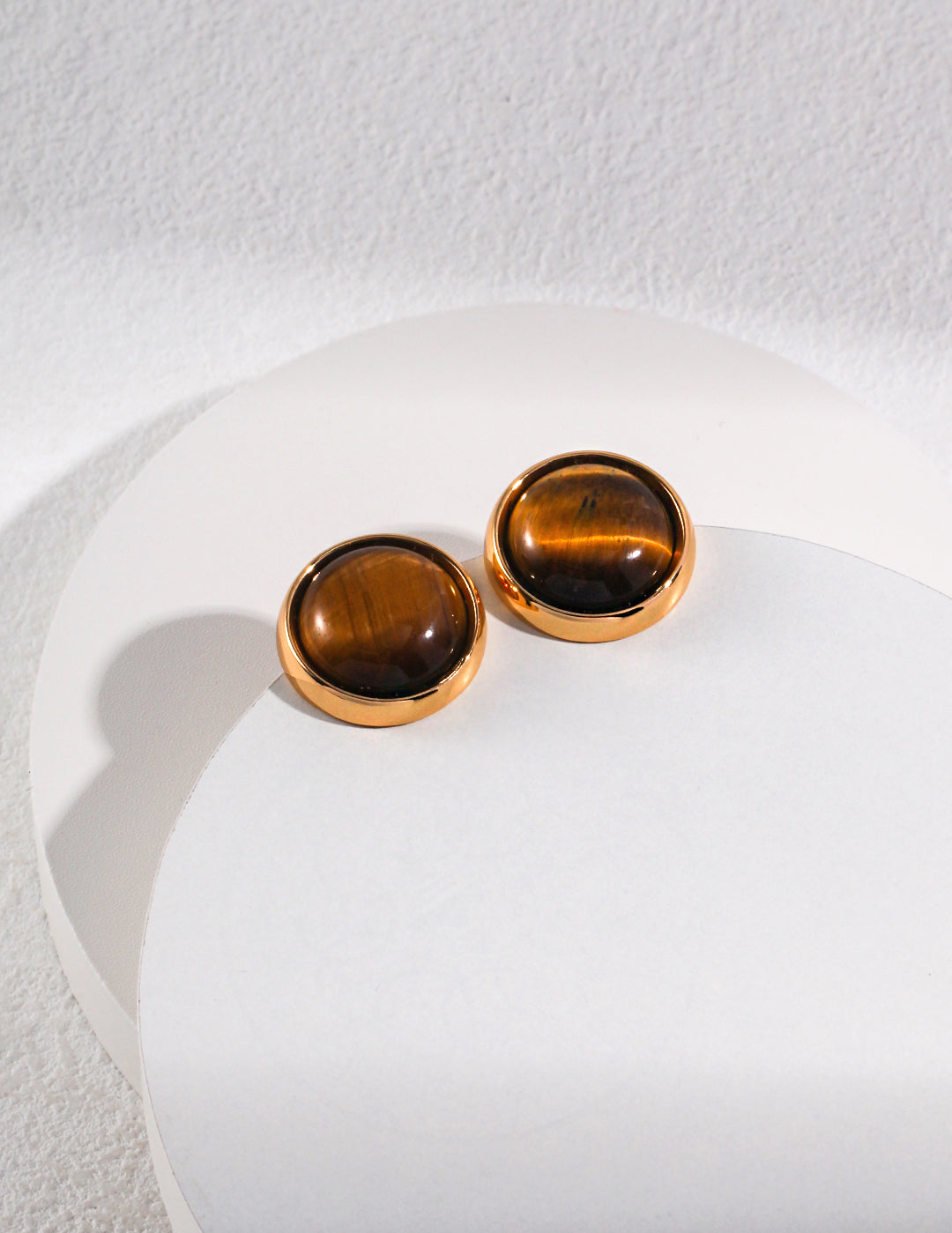 Cat's Eye Effect of the Tiger's Eye Earrings