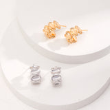 Semi-round 18K Gold Earrings