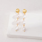 Baroque Pearl Long Pendant Earrings