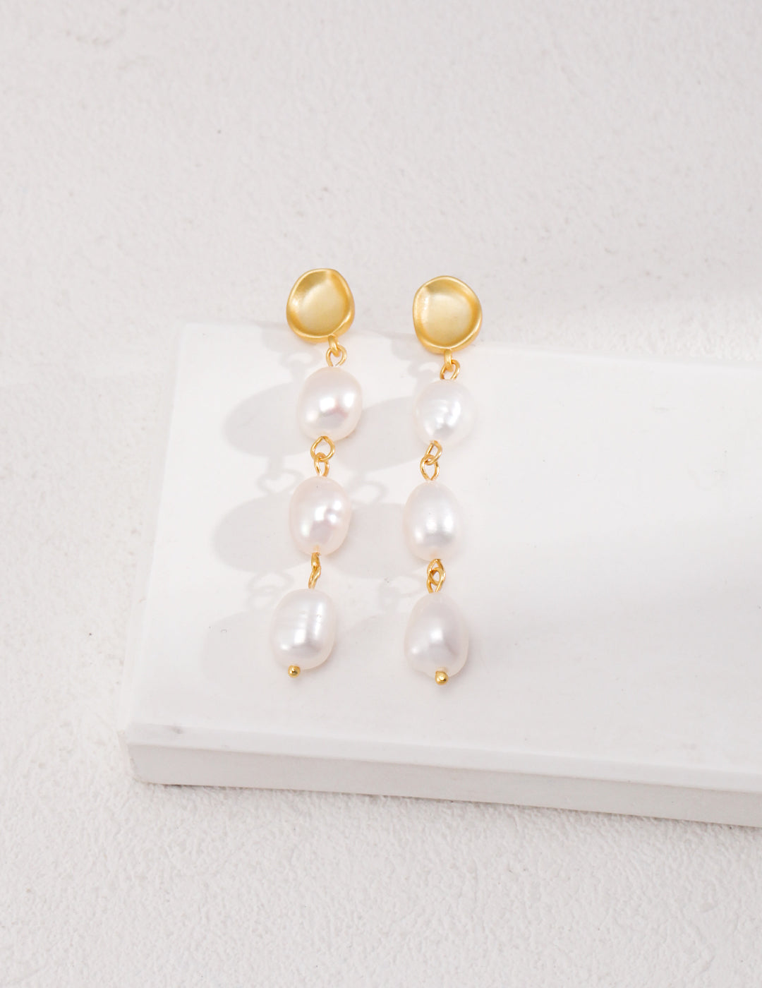 Baroque Pearl Long Pendant Earrings