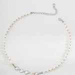 925 Sterling Silver Rice Bead Pearl Necklace