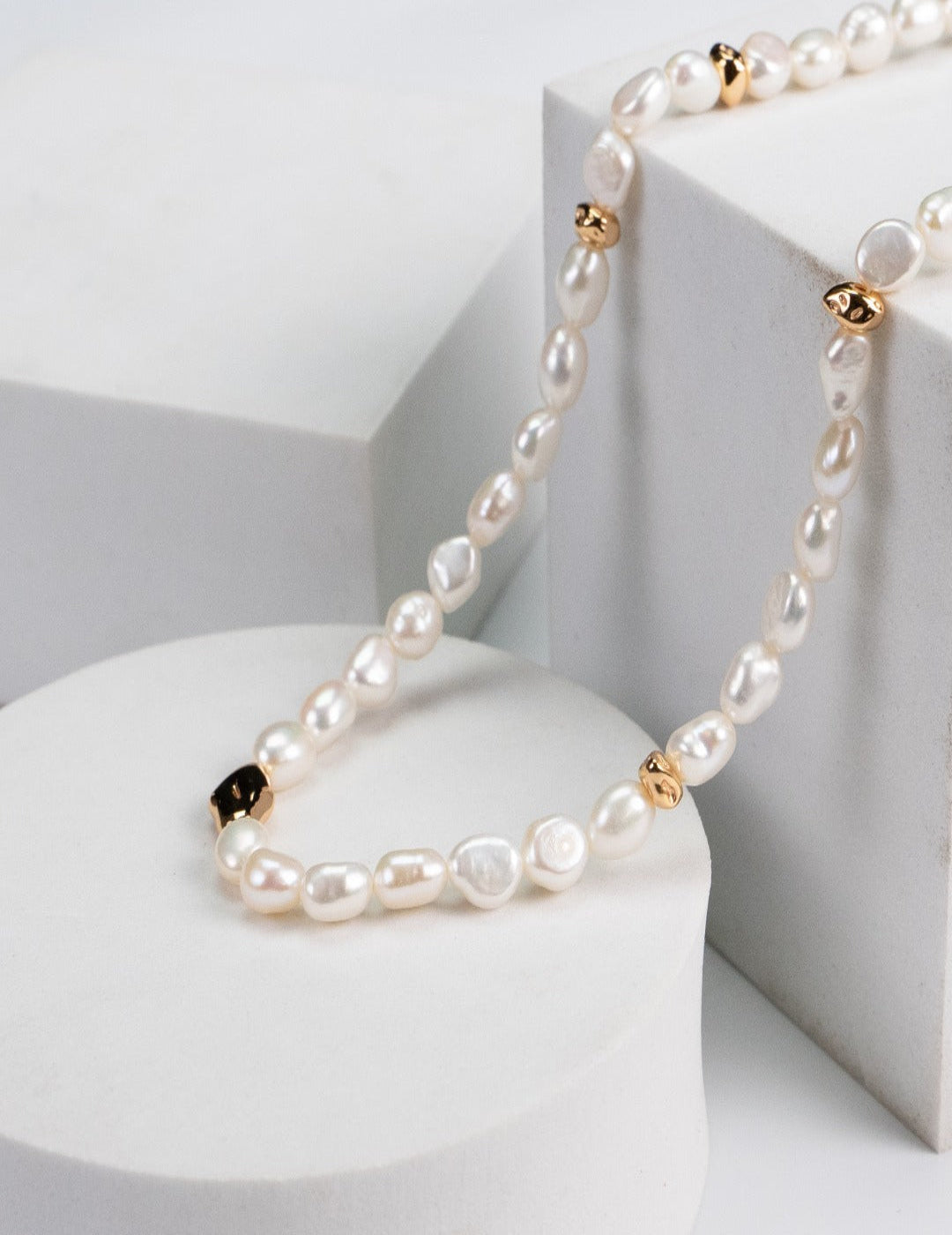 Baroque Pearl Beaded Necklace Gembea