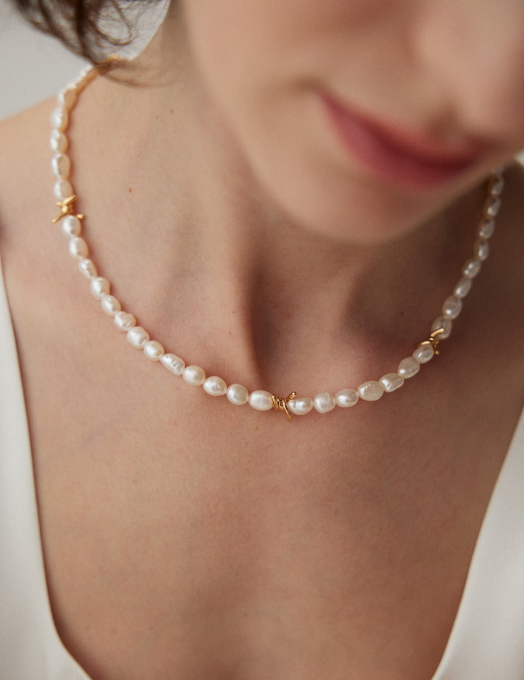 Baroque Pearl Beaded Necklace