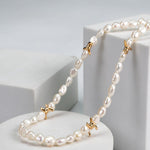 Vine-wrapped Design Baroque Pearl Beaded Necklace