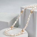 Vine-wrapped Design Baroque Pearl Beaded Necklace