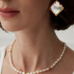 Vine-wrapped Design Baroque Pearl Beaded Necklace