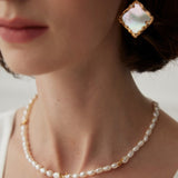 Vine-wrapped Design Baroque Pearl Beaded Necklace