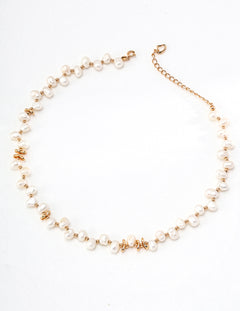 Staggered Design Beaded Pearl of Necklace