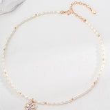 Vacation Style Zircon Pendant Pearls Necklaces