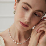 Moonlight Silver Luster Natural Baroque Pearl Necklace Gembea