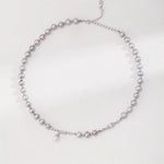 Luxury Natural Grey Freshwater Pearl Necklaces