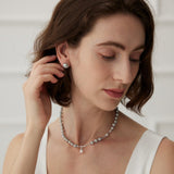 Luxury Natural Grey Freshwater Pearl Necklaces