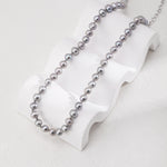 grey freshwater peal necklace