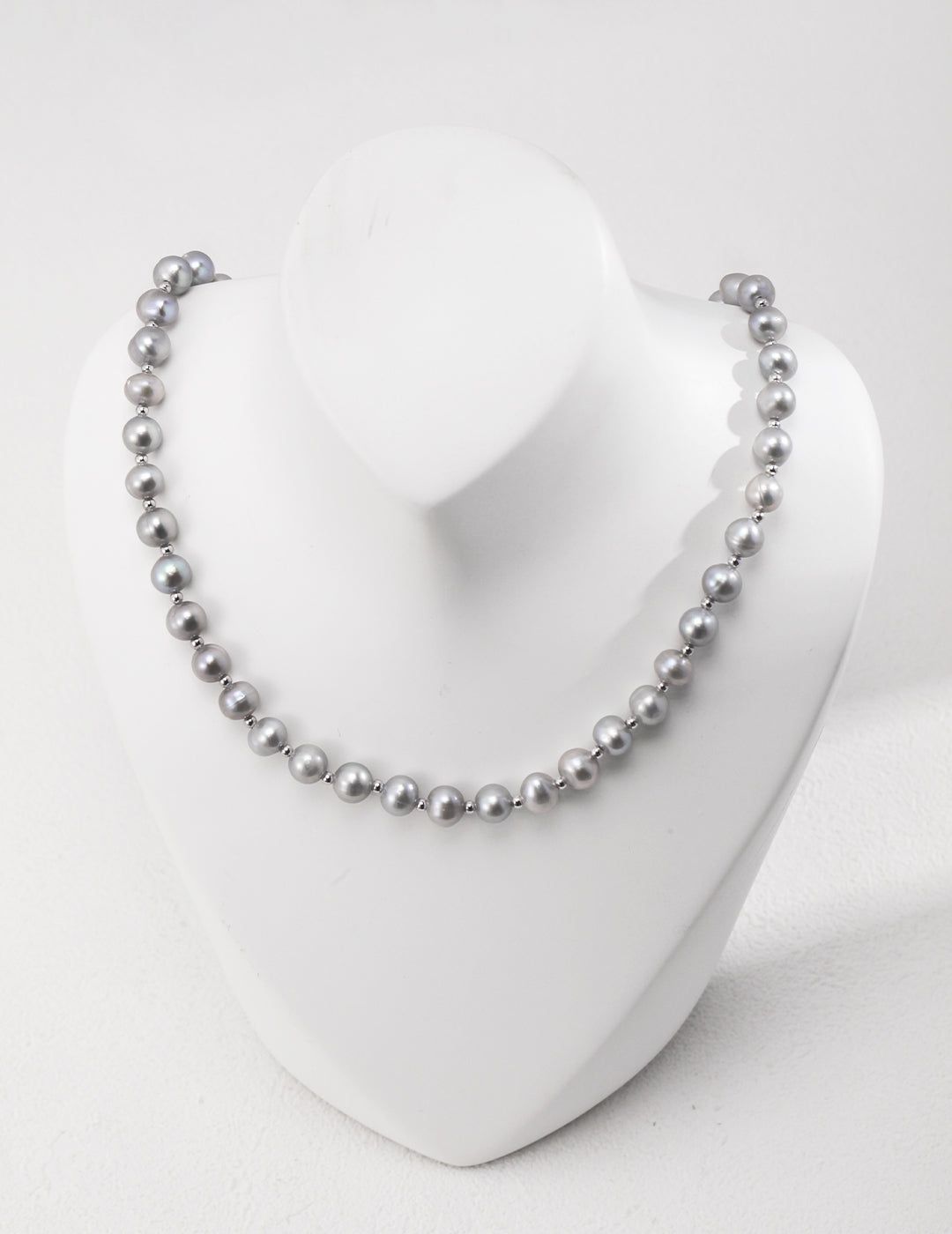 grey mother of  peal necklace