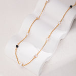 Sterling Silver and Black Agate Pearl Necklaces