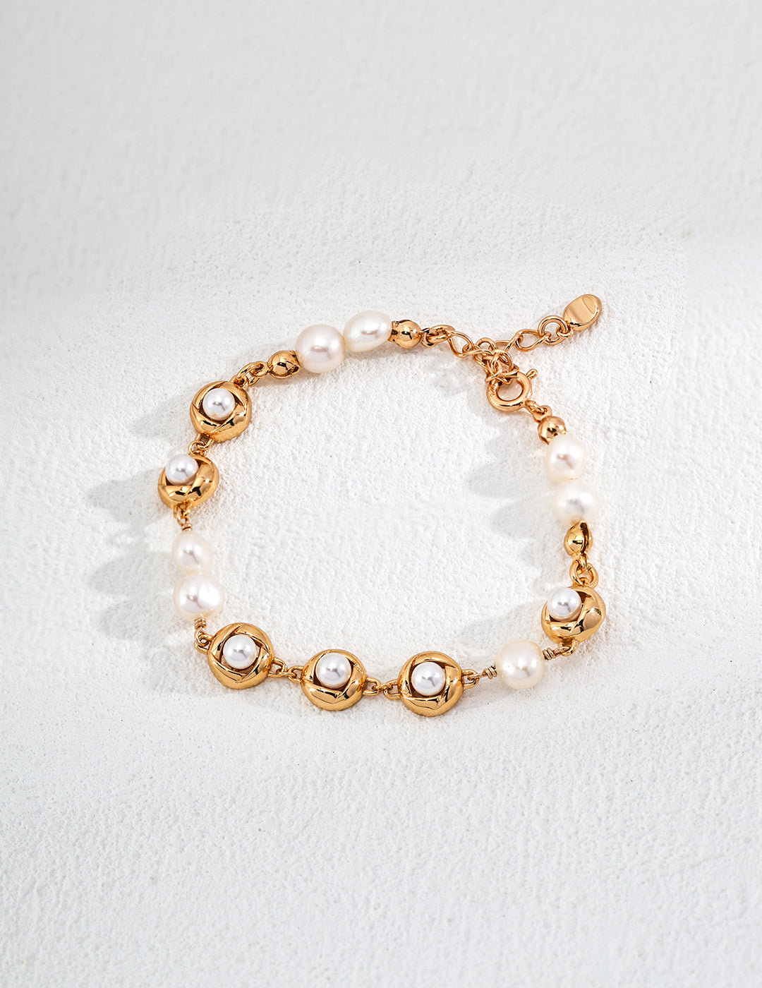 Elegant Gold Bean Pearl Bracelet Gembea