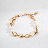 Elegant Gold Bean Pearl Bracelet Gembea