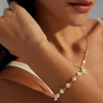 Elegant Gold Bean Pearl Bracelet Gembea