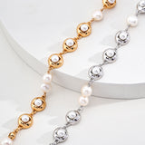 Elegant Gold Silver Bean Pearl Bracelet Gembea