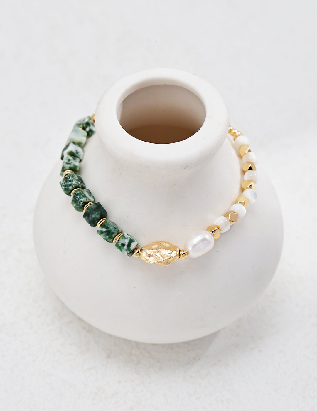 Qinghai Jade Pearl Bracelets