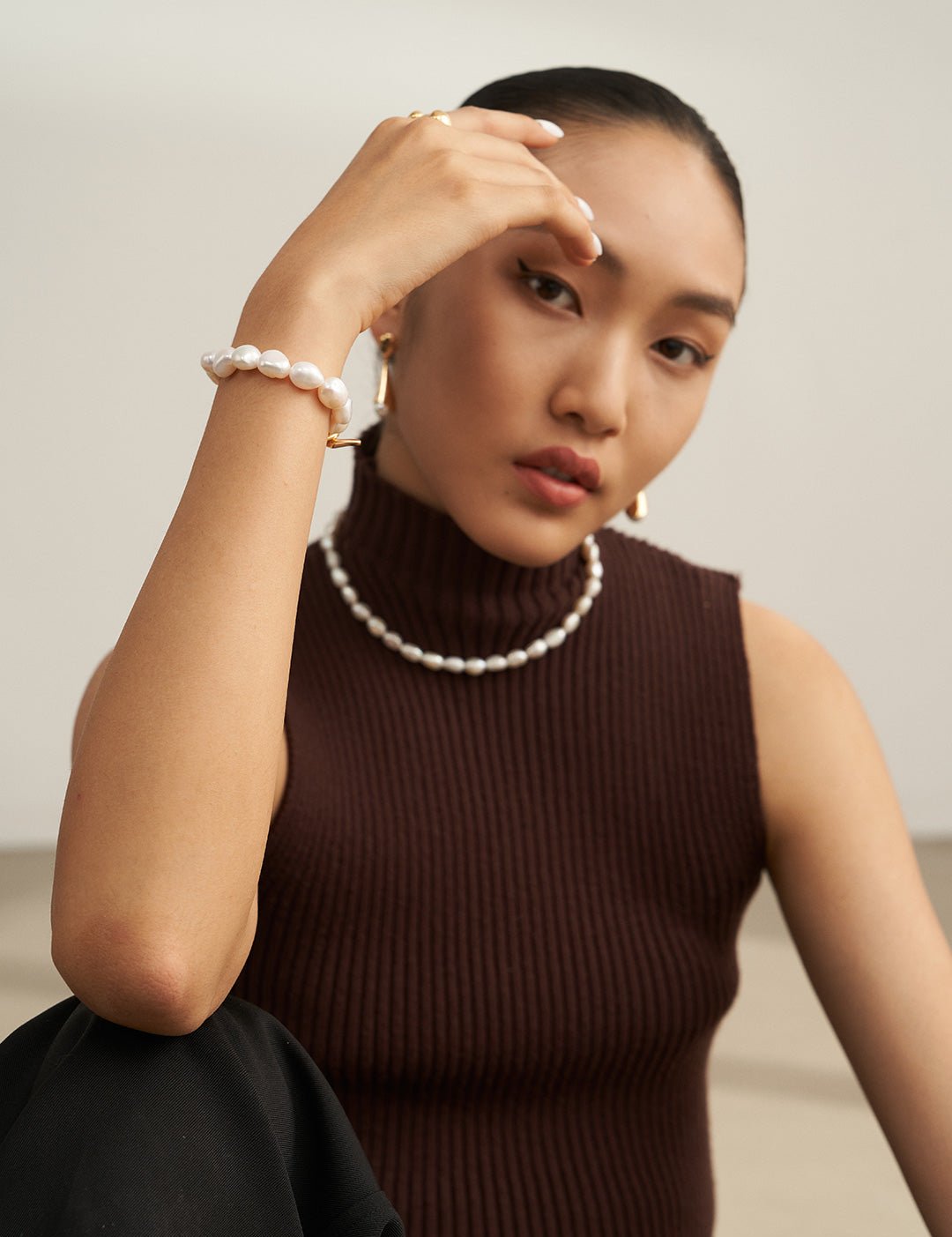 Minimalist Baroque Pearl Bracelets