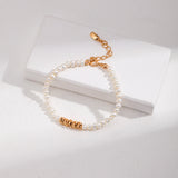 Small Gold Beans Freshwater Pearls Bracelets