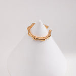 Bamboo Knot Sterling Silver Ring 18K gold