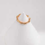 Bamboo Knot Sterling Silver Ring 18K gold