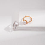 Minimalist Round Freshwater Pearl Rings