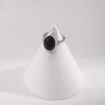 Sterling Silver Black Agate Open Rings