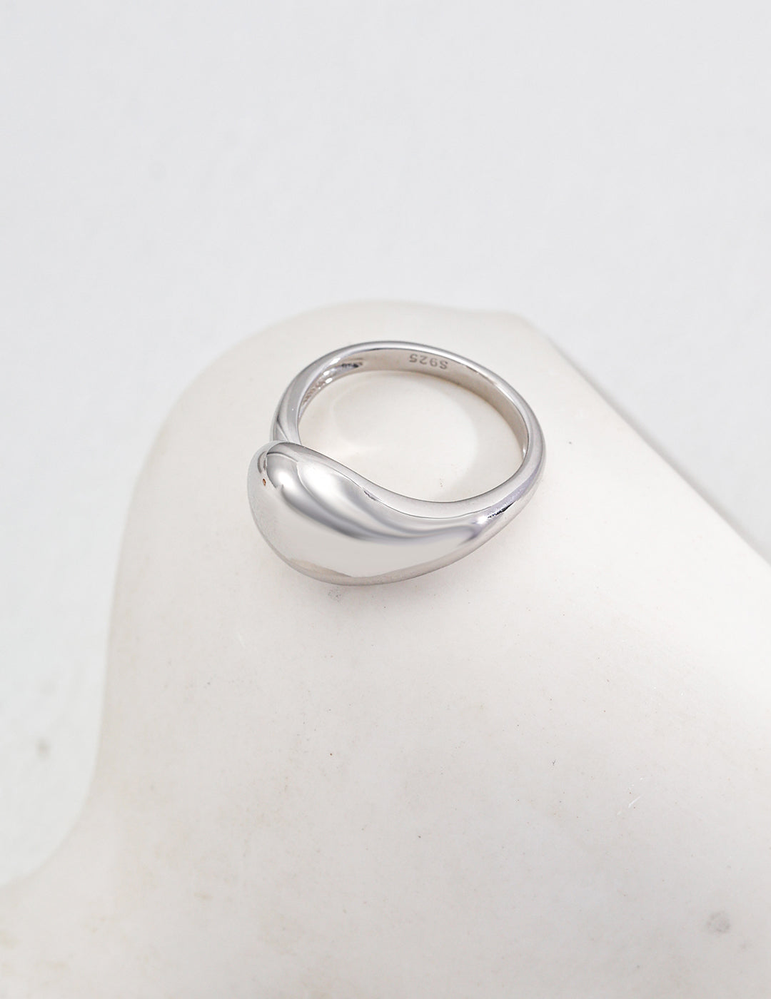 Frosted and Smooth Sterling Silver Ring