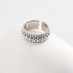 Vintage Small Round Bead 925 Sterling Silver Ring 